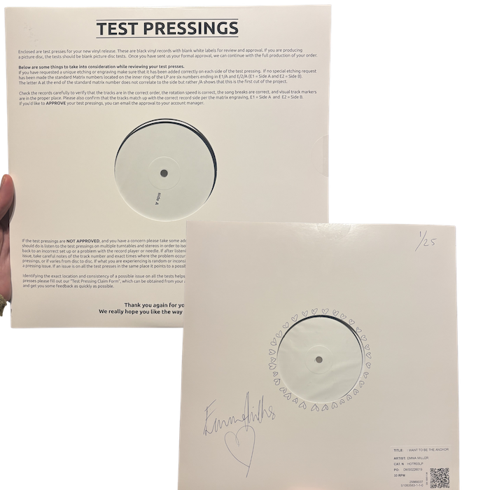 I Want to Be the Anchor - Test Pressings